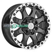 Литой диск LS Wheels LS1375 8x17 6x139.7 ET 36 Dia 100.1 (черный с полированным ободом)