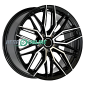 Литой диск PDW Ramzes 8x18 5x114.3 ET 43 Dia 67.1 (черный глянецевый с полировкой)