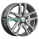 Литой диск Скад Техас 8.5x20 5x150 ET 55 Dia 110 (черный матовый с полировкой)