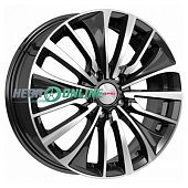 Литой диск КиК Flanker (КС905) 6.5x17 4x100 ET 41 Dia 60.1 (черный с полированной лицевой частью)