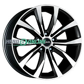 Литой диск Mak Wolf 8x20 5x114.3 ET 35 Dia 76 (чёрный глянцевый с полированной лицевой частью)