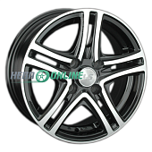 Литой диск LS Wheels LS570 6.5x15 5x108 ET 45 Dia 63.4 (чёрный глянцевый с полированной лицевой частью)