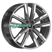 Литой диск КиК Premium Series КР014 8x20 5x112 ET 39 Dia 66.6 (серебристый темный с полированной лицевой частью)