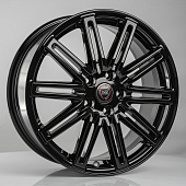 Литой диск NZ R01 7x17 4x100 ET 43 Dia 54.1 (чёрный глянцевый с полированной лицевой частью)