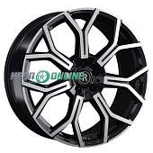 Литой диск Replay LR80 9.5x21 5x120 ET 49 Dia 72.6 (чёрный глянцевый с полированной лицевой частью)