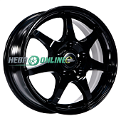 Литой диск Cross Street СR-15 6.5x16 5x114.3 ET 47 Dia 66.1 (чёрный глянцевый с полированной лицевой частью)