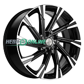 Литой диск Khomen KHW1901 7.5x19 5x114.3 ET 38 Dia 67.1 (черный глянцевый)