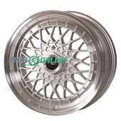 Литой диск Lizardo XH157 6.5x15 4x100 ET 25 Dia 67.1 (серебристый с полированной лицевой полкой)