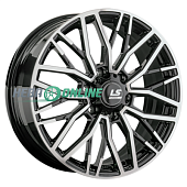 Литой диск LS Forged LS FG33 8x20 6x114.3 ET 46 Dia 67.1 (чёрный глянцевый с полированной лицевой частью)