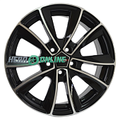 Литой диск NEO 642 6.5x16 5x100 ET 38 Dia 57.1 (чёрный с полированной лицевой частью)