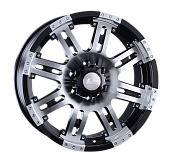 Литой диск LS Wheels LS954 9x20 6x139.7 ET 20 Dia 106.1 (чёрный глянцевый с полированной лицевой частью)
