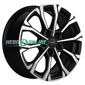 Литой диск Khomen KHW1605 6.5x16 5x114.3 ET 50 Dia 67.1 (черный глянцевый)
