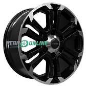 Литой диск Khomen KHW1817 7.5x18 6x139.7 ET 30 Dia 106.1 (черный глянцевый)