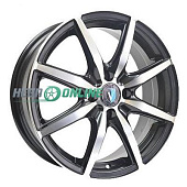 Литой диск Venti 1715 7x17 5x114.3 ET 40 Dia 67.1 (чёрный с полированной лицевой частью)