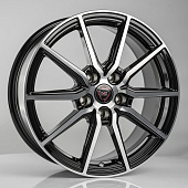 Литой диск NZ R03 6.5x16 5x105 ET 38 Dia 56.6 (чёрный глянцевый с полированной лицевой частью)