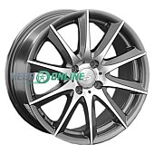 Литой диск LS Wheels LS286 7x16 4x98 ET 28 Dia 58.6 (серый темный глянцевый полностью полированнный)