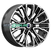 Литой диск КиК Кортес (КС1102) 8.5x19 6x139.7 ET 36 Dia 100.1 (черный с полированной лицевой частью)