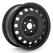 Штампованный диск ТЗСК Chevrolet Aveo 6.5x16 5x105 ET 39 Dia 56.6 (черный глянцевый)