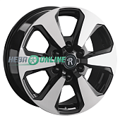 Литой диск Replay TY404 7.5x18 6x139.7 ET 60 Dia 95.1 (чёрный глянцевый с полированной лицевой частью)
