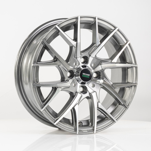 Megami MGM-12 5.5x14 4x100 ET 35 Dia 60.1 (серый темный глянцевый полностью полированнный)