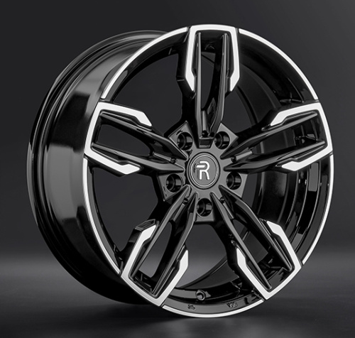 Replay В375 8x17 5x120 ET 43 Dia 72.6 (чёрный глянцевый с полированной лицевой частью)