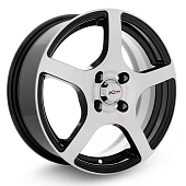 Литой диск X Trike X-118 6x15 4x98 ET 35 Dia 58.5 (черный с полированной лицевой частью)