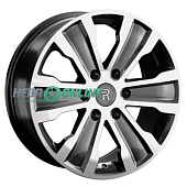 Литой диск Replay HV17 8x18 6x139.7 ET 42 Dia 75.1 (чёрный глянцевый с полированной лицевой частью)