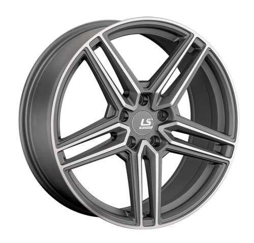 LS FlowForming RC79 8.5x19 5x108 ET 36 Dia 65.1 (чёрный глянцевый с полированной лицевой частью)
