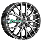 Литой диск LS Wheels LS1369 6.5x16 5x114.3 ET 50 Dia 67.1 (чёрный глянцевый с полированной лицевой частью)