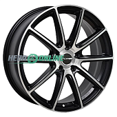 Литой диск PDW 5208 8x19 5x108 ET 45 Dia 67.1 (черный матовый с полированными элементами)