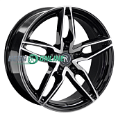Литой диск Replay LX231 8x18 5x114.3 ET 30 Dia 60.1 (чёрный глянцевый с полированной лицевой частью)
