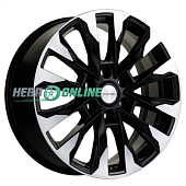 Литой диск Khomen KHW2010 8x20 6x139.7 ET 60 Dia 95.1 (черный с полировкой)