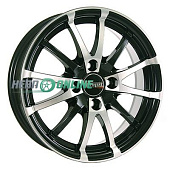 Литой диск Tech Line 420 5.5x14 4x98 ET 35 Dia 58.6 (серебристый с полированным ободом)