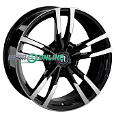 Литой диск Replay LX230 8x18 5x114.3 ET 30 Dia 60.1 (чёрный глянцевый с полированной лицевой частью)