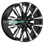 Литой диск LS Forged LS FG55 8x20 6x139.7 ET 55 Dia 100.1 (чёрный глянцевый с полированной лицевой частью)