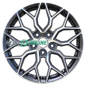 Литой диск Venti 1719 7x17 5x108 ET 45 Dia 60.1 (чёрный с полированной лицевой частью)