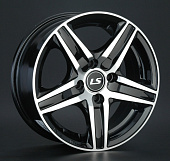Литой диск LS Wheels LS321 6.5x15 5x112 ET 45 Dia 57.1 (чёрный глянцевый с полированной лицевой частью)