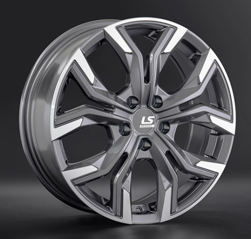 LS FlowForming RC92 7.5x18 5x110 ET 45 Dia 63.3 (чёрный глянцевый с полированной лицевой частью)