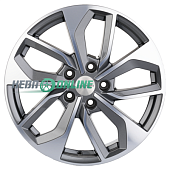 Литой диск Khomen KHW1703 7x17 5x114.3 ET 45 Dia 67.1 (черный с полировкой)
