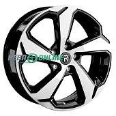 Литой диск Replay BYD1 7.5x19 5x120 ET 45 Dia 64.1 (чёрный глянцевый с полированной лицевой частью)