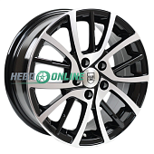 Литой диск Tech Line 548 6x15 4x100 ET 45 Dia 60.1 (серебристый с полированным ободом)