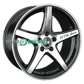 Литой диск LS Wheels LS540 7x16 5x100 ET 38 Dia 73.1 (чёрный глянцевый с полированной лицевой частью)