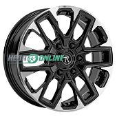 Литой диск Replay TY450 8x18 6x139.7 ET 30 Dia 106.1 (чёрный глянцевый с полированной лицевой частью)