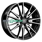 Литой диск Replay VV332 6x16 5x100 ET 40 Dia 57.1 (чёрный глянцевый с полированной лицевой частью)