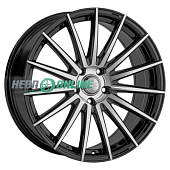 Литой диск LS Wheels LS1373 8.5x19 5x114.3 ET 40 Dia 67.1 (чёрный глянцевый с полированной лицевой частью)