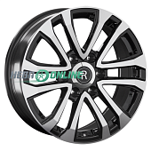 Литой диск Replay MI174 7.5x18 6x139.7 ET 46 Dia 67.1 (чёрный глянцевый с полированной лицевой частью)