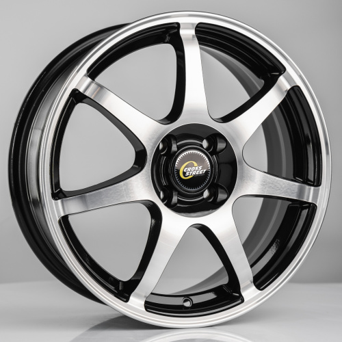 Cross Street СR-15 6x16 4x100 ET 41 Dia 60.1 (чёрный глянцевый с полированной лицевой частью)