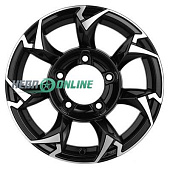 Литой диск Khomen KHW1505 5.5x15 5x139.7 ET 5 Dia 98.5 (черный глянцевый)