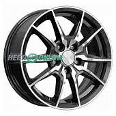 Литой диск КиК Адамар (КС886) 6.5x16 5x114.3 ET 50 Dia 66.1 (черный с полированной лицевой частью)