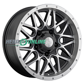 Литой диск LS Wheels LS1341 8x17 5x150 ET 0 Dia 110.1 (черный матовый с полировкой)
